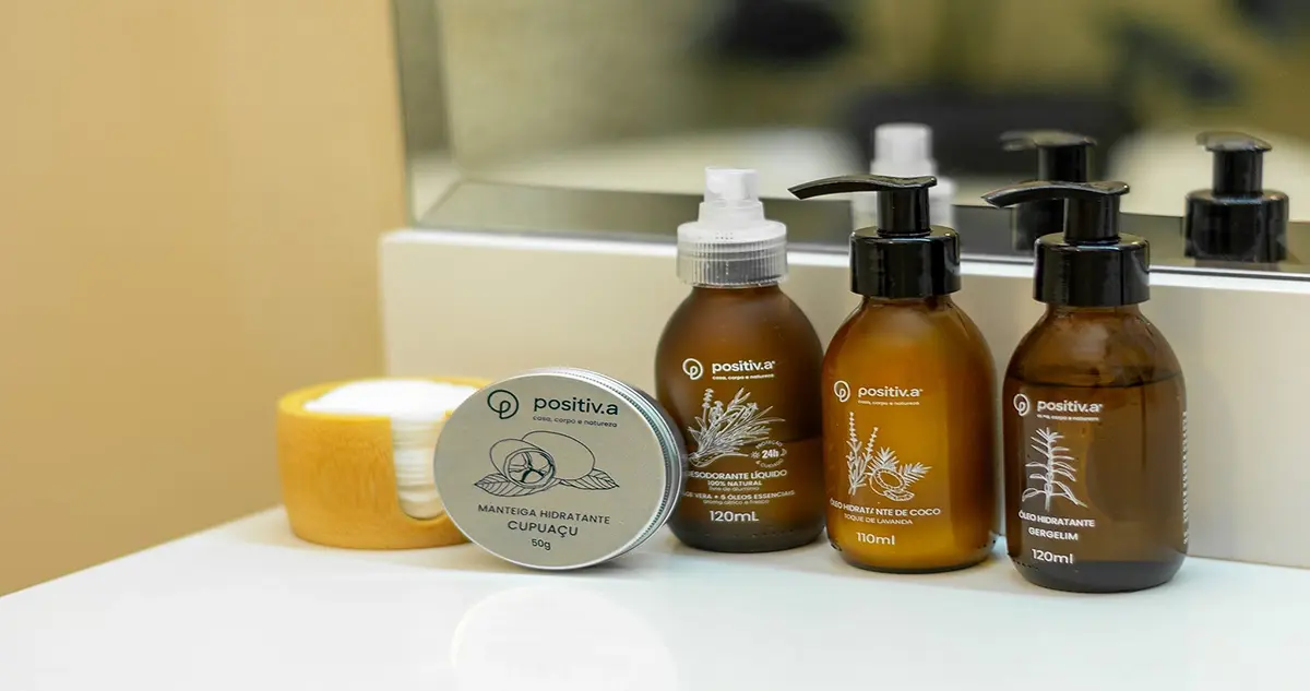 Produtos naturais para autocuidado ecológico, biodegradáveis e sustentáveis